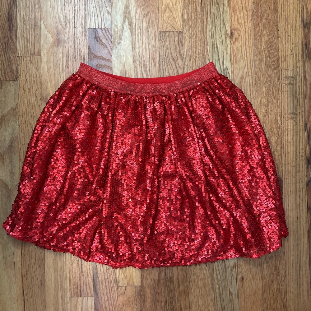 Cat & Jack Red Sequin Mini Skirt